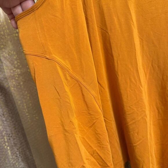 Lululemon Modal Silk Yoga Tank Top Autumn Orange Stretch Tank Small - Picture 3 of 8